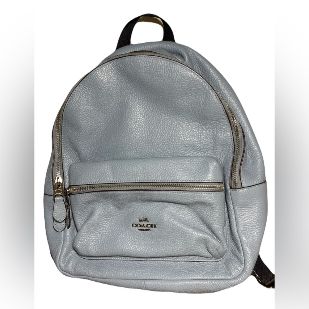 Women’s Coach Authentic Leather Light Blue Mini Backpack